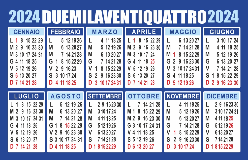 Calendario annuale 2024 - 38  Calendario stampabile, Calendario stampabile  gratis, Calendario